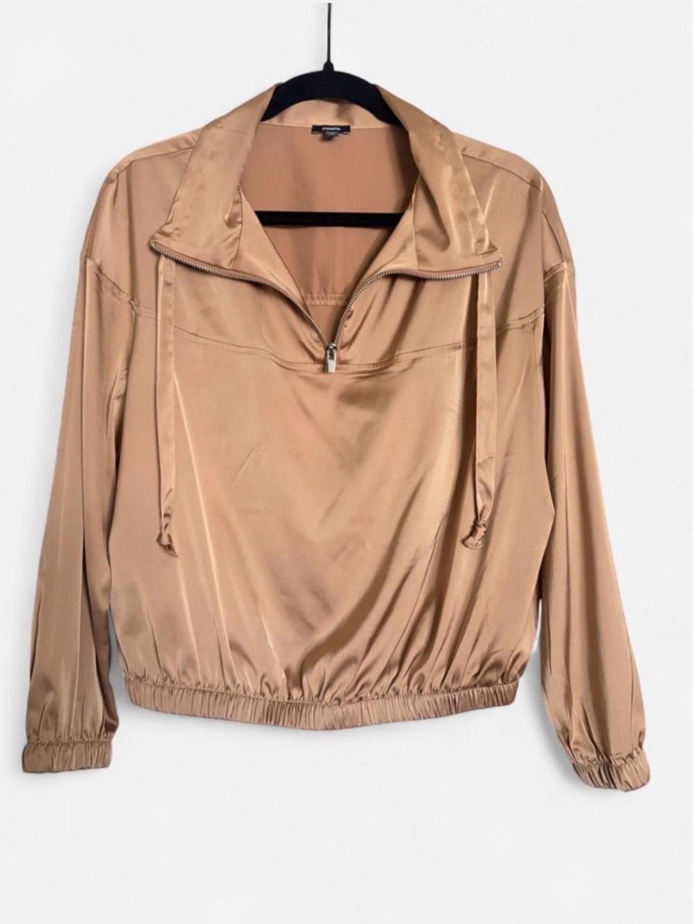 Express Satin Half-Zip Top - Medium